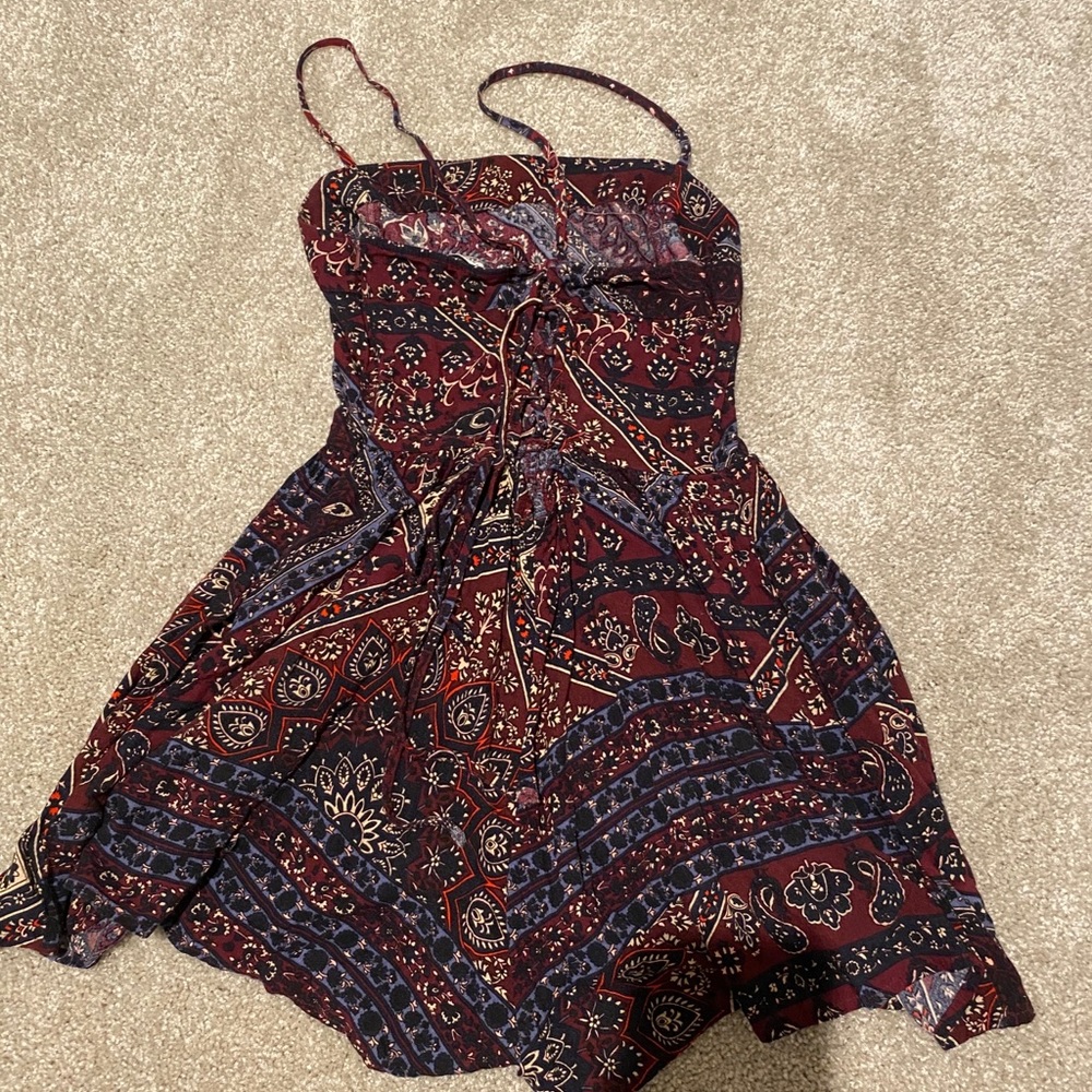 Patterned Multicolored American Eagle Romper Sz S - image 3